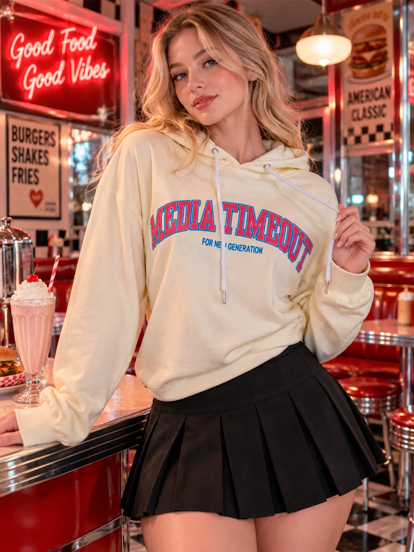 SUDADERAOVERSIZE SUDADERA OVERSIVE CON GORRO 15323